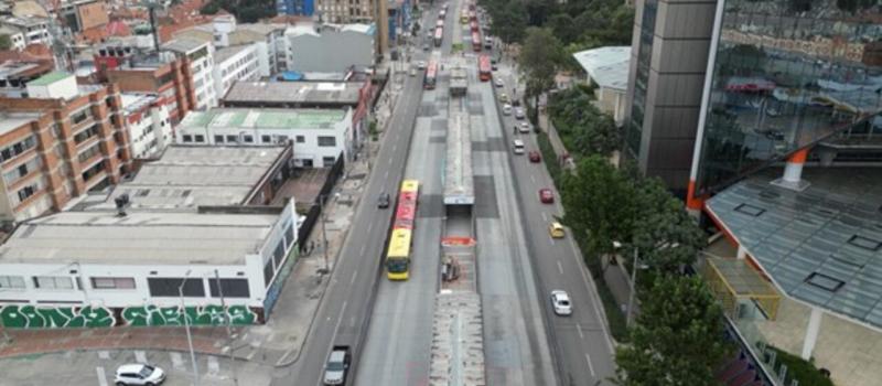 Foto aérea de la avenida Caracas con calle 26