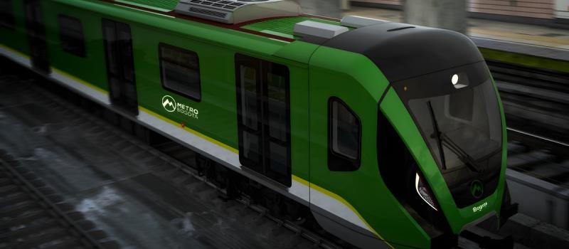 Render de un tren de la Línea 2 del Metro de Bogotá